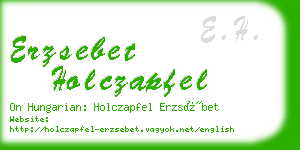 erzsebet holczapfel business card